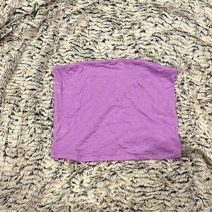Selling a cute light strapless crop top! Pastel purple very soft.